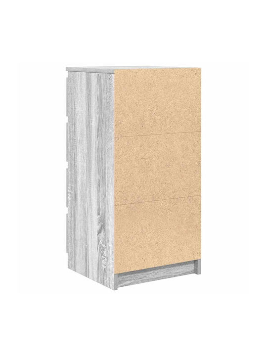 Συρταριέρα Γραφείου Ξύλινη Γκρι Sonoma 37.5x35x99cm