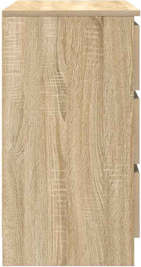 Sertar De Birou Din Lemn Nuanță De Lemn Maro Stejar 71x35x65cm