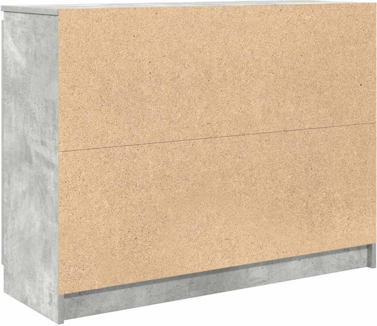 vidaXL Office Storage Drawers & Cabinets Wooden Grey 100.5x35x76cm