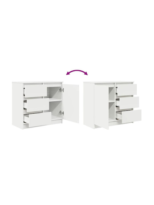 Office Storage Chipboard Drawer White L71xW35xH65cm