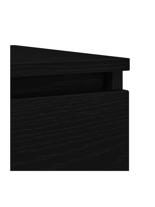 Συρταριέρα Γραφείου Ξύλινη Μαύρο 37.5x35x99cm