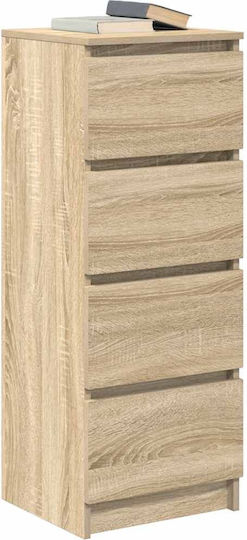 Büroaufbewahrungsschublade Holzbraun 37,5x35x99cm