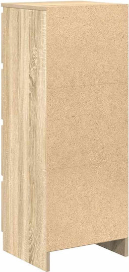 Büroaufbewahrungsschublade Holzbraun 37,5x35x99cm