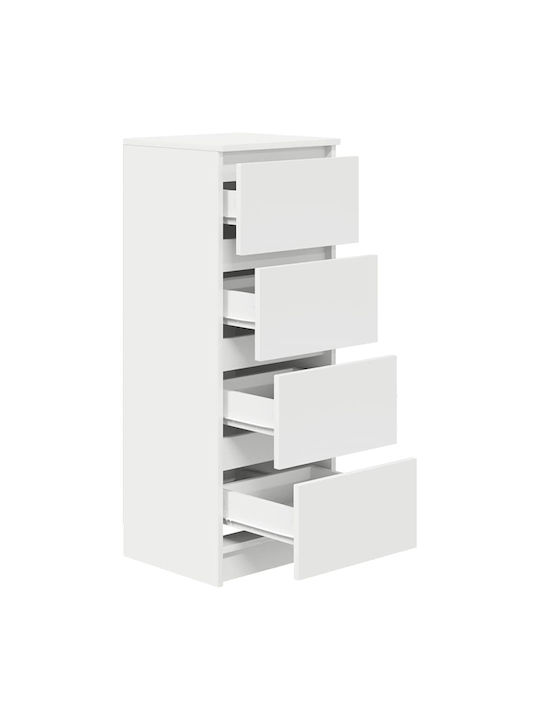 Συρταριέρα Γραφείου Ξύλινη Λευκό 37.5x35x99cm