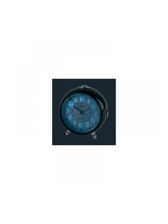 Vedette Silent Tabletop Clock LED with Alarm Clock White