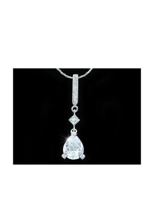 Zoe Halskette aus Weißgold mit Zirkonstein Größe 39,5 cm 44,5 cm Edelstein 1 cm x 0,7 2 Karat Anhänger Länge 3 cm Zoe Halskette aus Weißgold mit Zirkonstein Größe 39,5 cm 44,5 cm Edelstein 1 cm x 0,7 2 Karat Anhänger Länge 3 cm