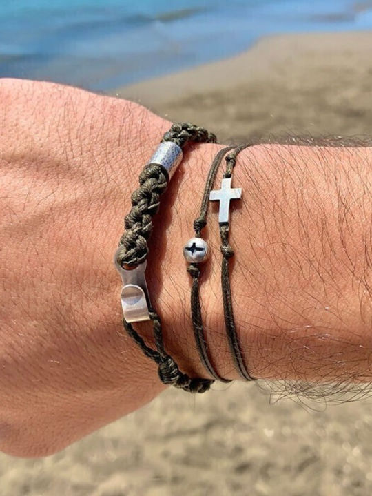 Komboskini Armband Farbe Khaki