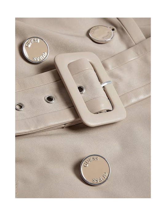 Jenny Women's Beige Gabardine Coat