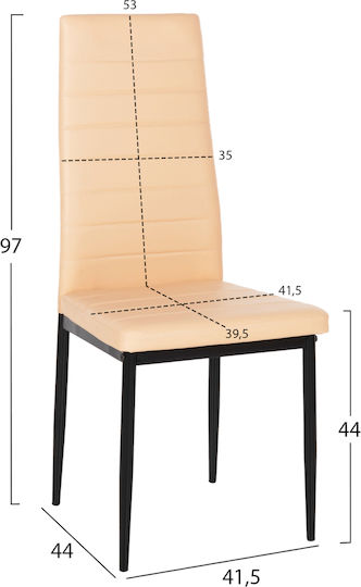 Καρέκλες Τραπεζαρίας Lady 42x44x95εκ. 4τμχ Ανοιχτό Κρεμ Καρέκλες Τραπεζαρίας Lady 42x44x95εκ. 4τμχ Ανοιχτό Κρεμ