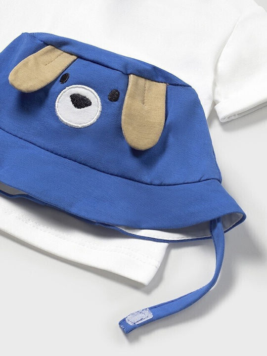 Mayoral Set Babystrampler Kurzärmelig mit Zubehör White/Blue 3Stück