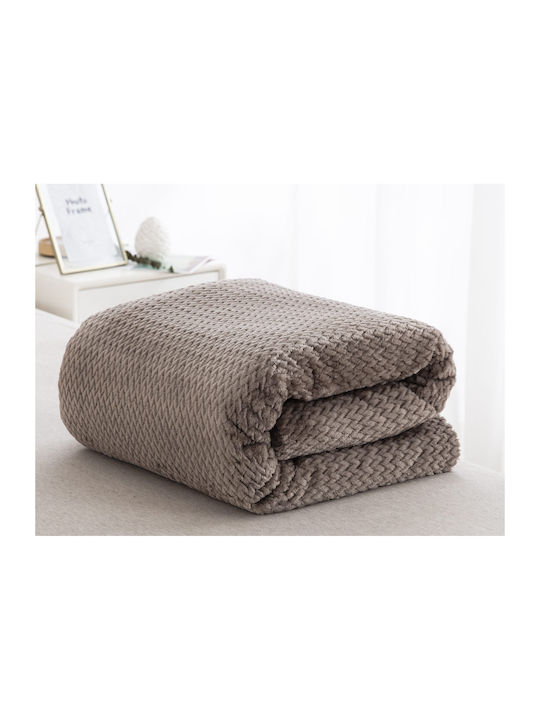 Liolios Home Jf09 Fleece Blanket Single 160x240cm Taupe