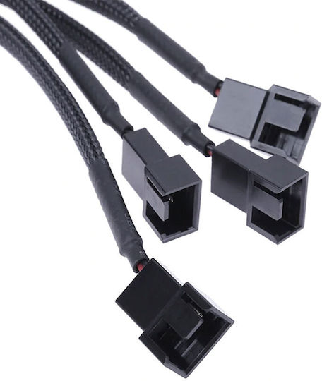 Кабел Без Марка Y-сплитер Вентилатор Molex към 4x4pin 0.3m Черен 18322