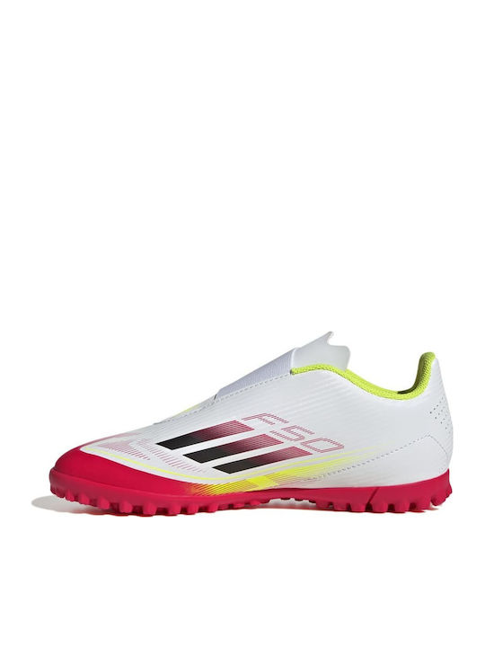 F50 Club Kids Molded Soccer Shoes without Laces White