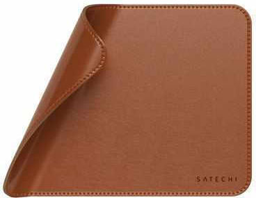 Satechi Premium Vegan-Leather Mouse Pad Brown Sa-st-lmpn