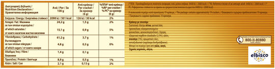 Elite Crackers Μεσογειακά με Αλάτι 3x105gr