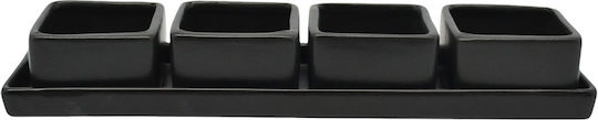 Ankor Κεραμική Ορντεβιέρα 4 Θέσεων Μαύρη Ø32xY4.8cm Π32xΜ8.2xΥ4.8cm Ankor Κεραμική Ορντεβιέρα 4 Θέσεων Μαύρη Ø32xY4.8cm Π32xΜ8.2xΥ4.8cm