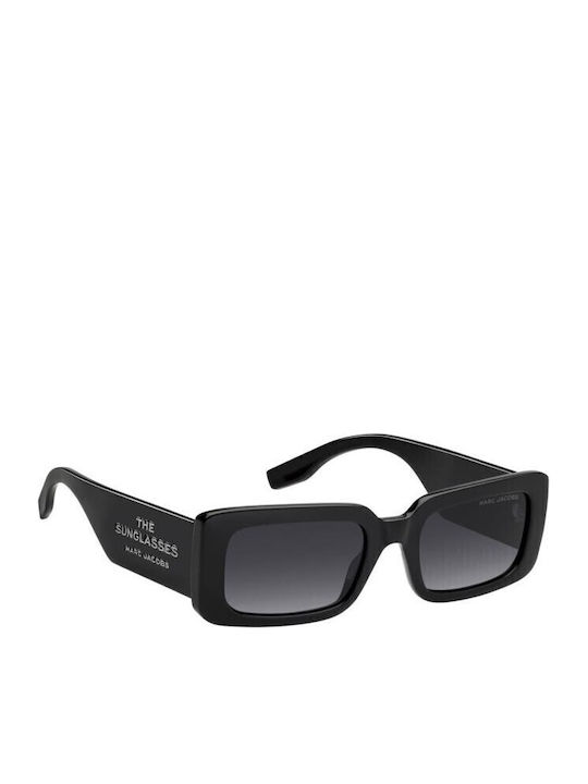 Marc Jacobs Damentaschen Sonnenbrillen mit Schwarzem Horn umrandetem Rahmen und Grauer Verlaufsfarbe Gläser MARC 804/S 8079O