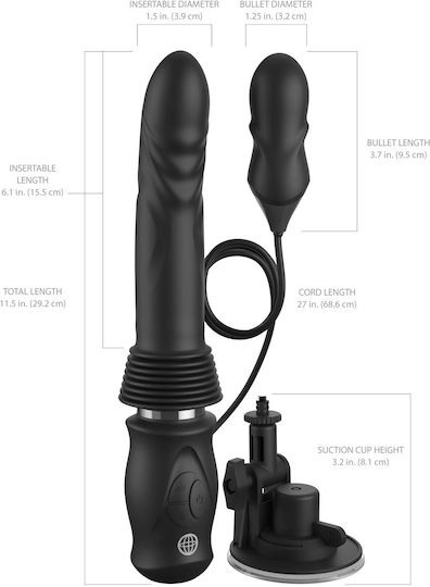 Pipedream Fetish Fantasy Series Δονητής G-Spot 36.8cm Μαύρος