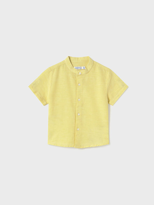 Mayoral Kids Linen Shirt Gold