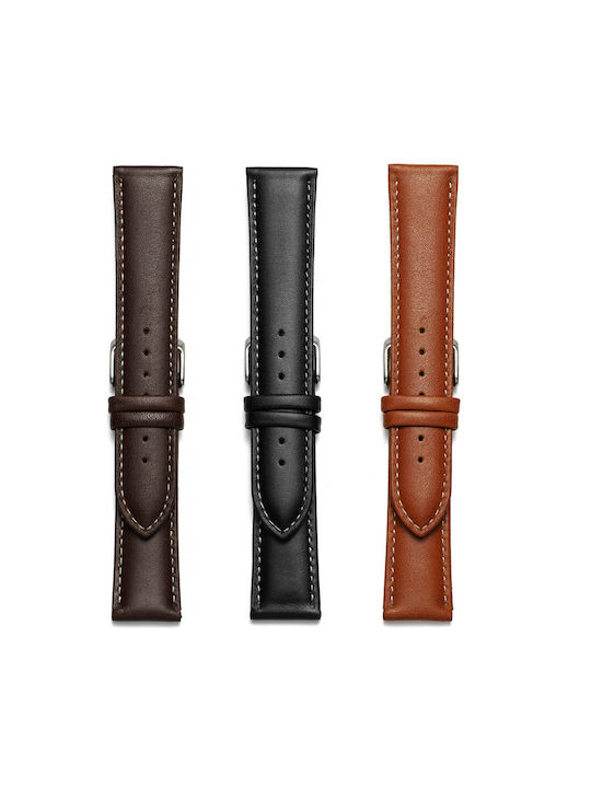 KOSTELO Leather Strap Brown 24mm