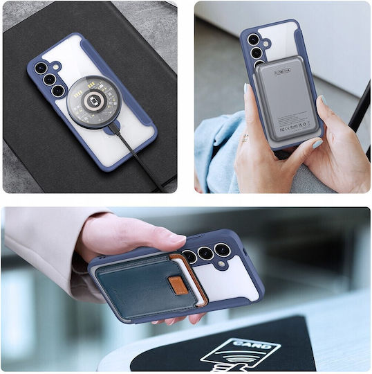 Dux Ducis Skin X Pro Brieftasche Synthetisches Leder Blau (Galaxy S25+)