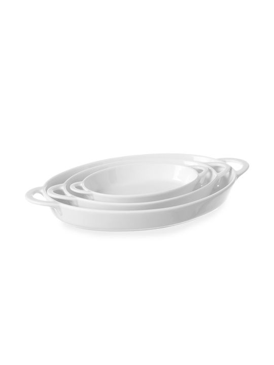 Hendi Oval Feuerfestes Geschirr Porzellan 27x18x4cm 1Stück