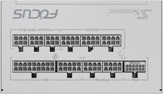 Seasonic Focus GX ATX3 2024 850W White Computer Power Supply Full Modular 80 Plus Gold