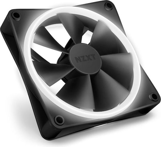 NZXT F120 Duo Вентилатор За Кутия (1800 Оборота / 48.58 CFM) С RGB Осветление И Свързване 4-изводна ШИМ 3 Бр