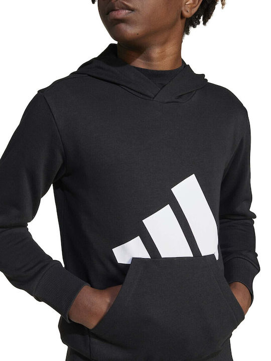 Kids Sweatshirt with Hood and Pockets Black Ft Hd