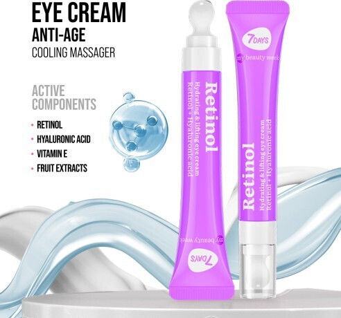 7DAYS Retinol Κρέμα Ματιών για Αντιγήρανση , Ενυδάτωση , Μαύροι Κύκλοι & Σύσφιξη 18ml