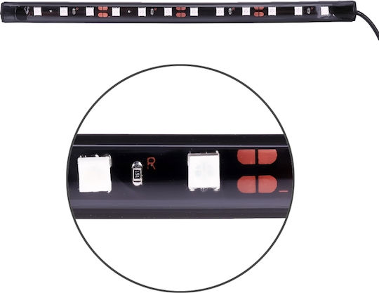 4 1 Universal Car Led Atmosphere Lights Multicolor Decorative Light 48leds Smd-5050 Lamps Dc 12v 3.7w Ice Blue Light