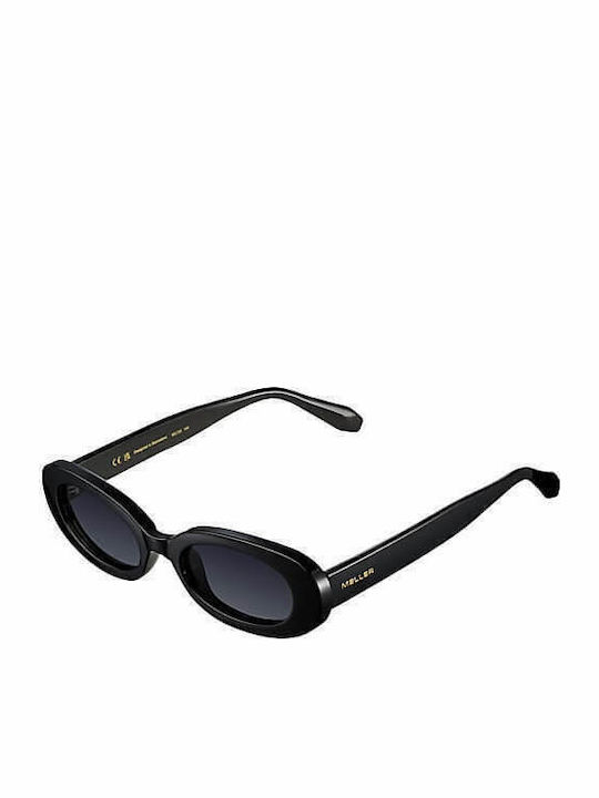 Meller Unisex Γυαλιά Ηλίου με Μαύρο Κοκκάλινο Σκελετό και Μαύρο Polarized Φακό