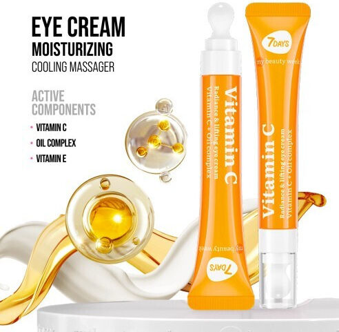 7DAYS Vitamin C Eye Cream for Anti-Aging Moisturizing Brightening Dark Circles and Firming 18ml