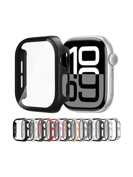 Пластмасов Калъф със Стъкло в Бежов цвят за Apple Watch Series 10 46mm