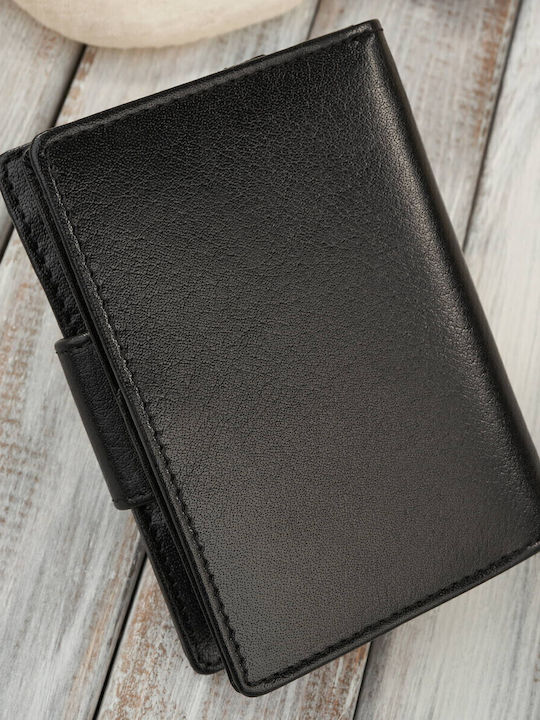 Small Leather Women's Wallet Classic with RFID Black