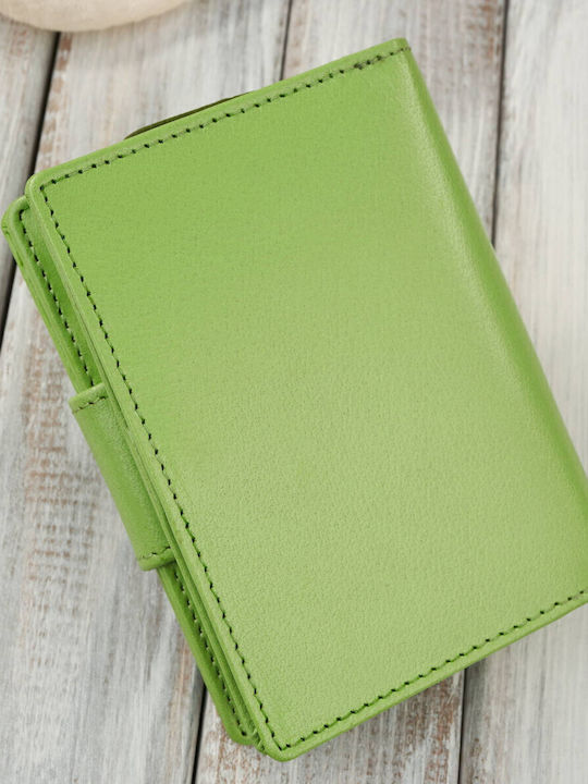 Small Leather Women's Wallet Classic with RFID Green