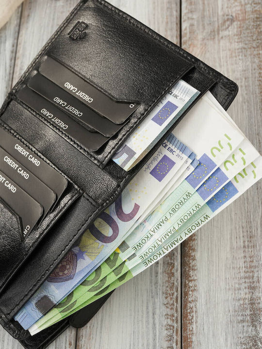 Small Leather Women's Wallet Classic with RFID Black