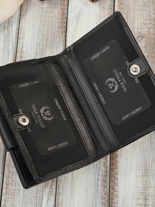 Small Leather Women's Wallet Classic with RFID Black