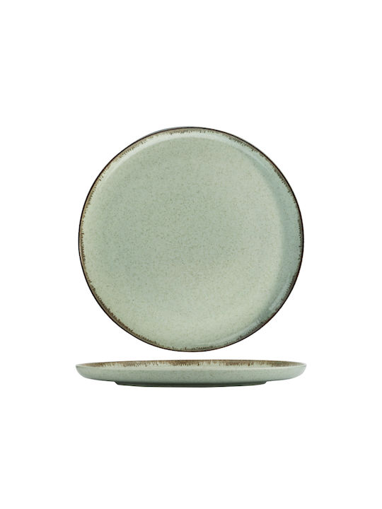 Kutahya Porselen Mood Plate Shallow made of Porcelain Green with Diameter 27cm