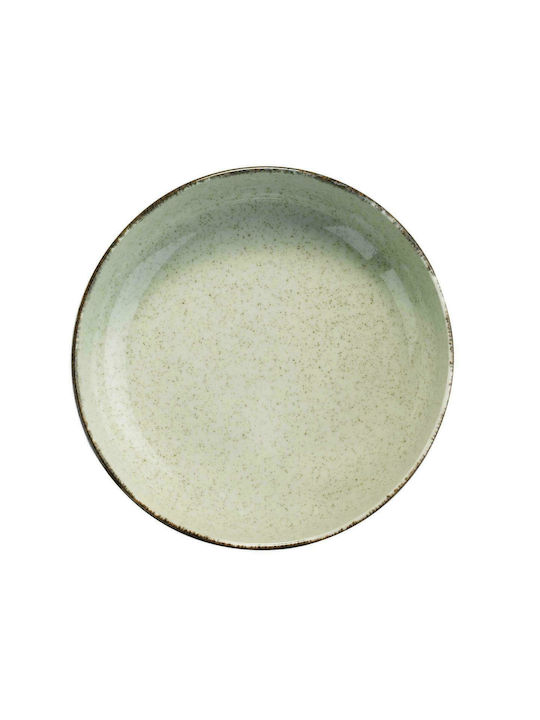 Kutahya Porselen Mood Plate Soup made of Porcelain Green with Diameter 20cm