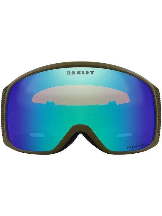 Oakley Flight Tracker M Masca de schi și snowboard Pentru adulți Verde cu Lentilă în culoarea Verde