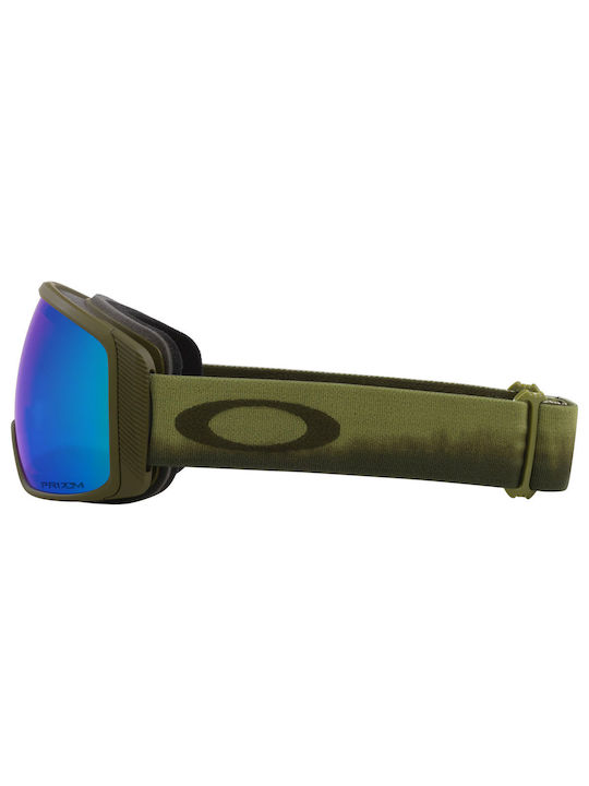Oakley Flight Tracker M Ski- und Snowboardbrille für Erwachsene in Grün mit polarisiertem grünen Glas