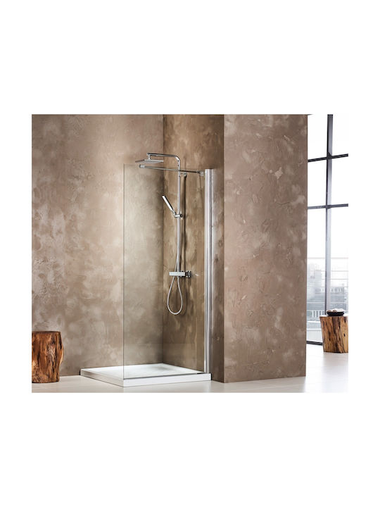 Devon Iwis Walk-in Διαχωριστικό Ντουζιέρας 87-89x185cm Clean Glass Chrome