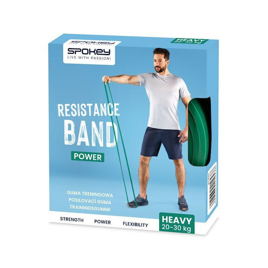 Spokey Power Resistance Band Loop Hard Green 2.08m
