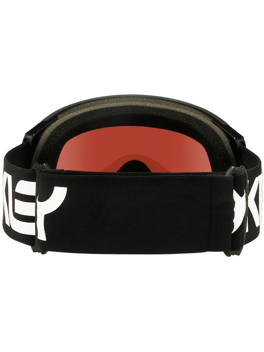 Oakley Flight Tracker Μάσκα Σκι & Snowboard Ενηλίκων Μαύρη με Φακό Καθρέπτη σε Μπλε Χρώμα