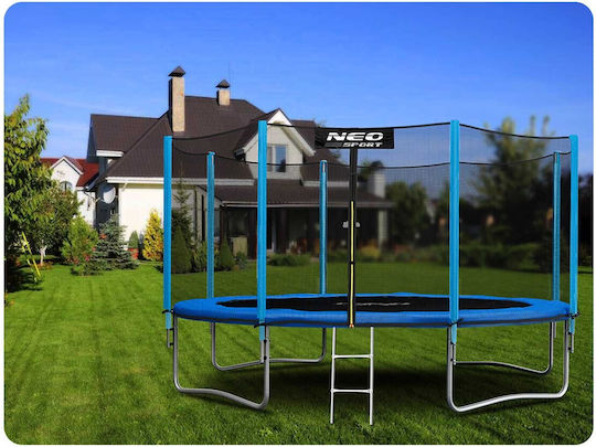 NEO Sport Trampolin Draußen Durchmesser 404cm mit Netz & Leiter