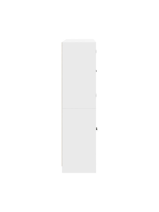 Bookcase White 136x37x142cm