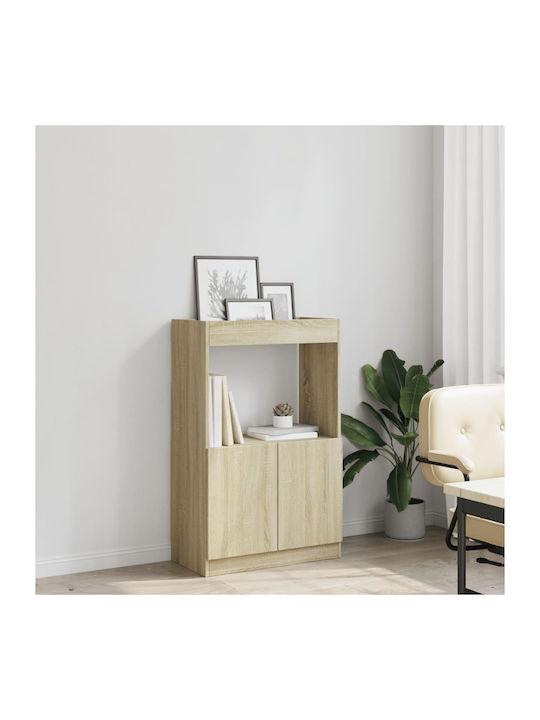 Living Room Display Cabinet Made of Particle Board Sonoma Oak 63x33x100cm