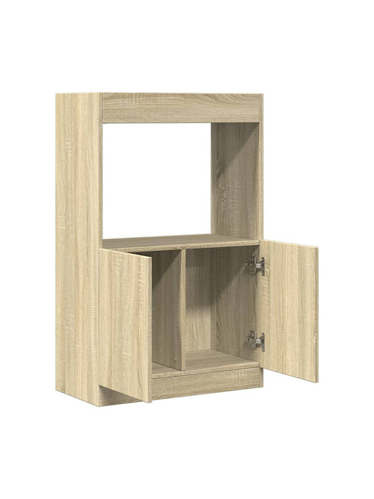Living Room Display Cabinet Made of Particle Board Sonoma Oak 63x33x100cm