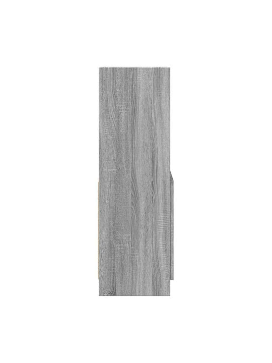 Living Room Display Cabinet Made of Particle Board Grey Sonoma 63x33x100cm